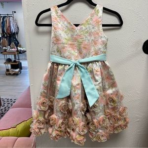 Monsoon formal floral dress with sash
